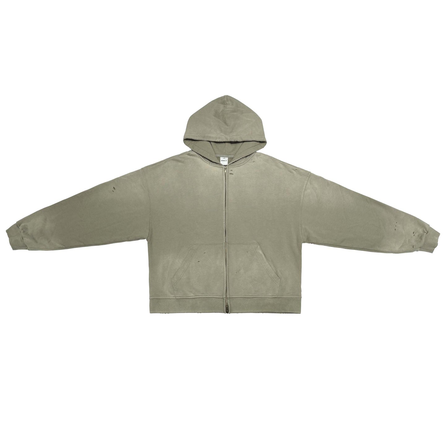 Sweat zippé oversized personnalisable - White Brand 430g | Stamped