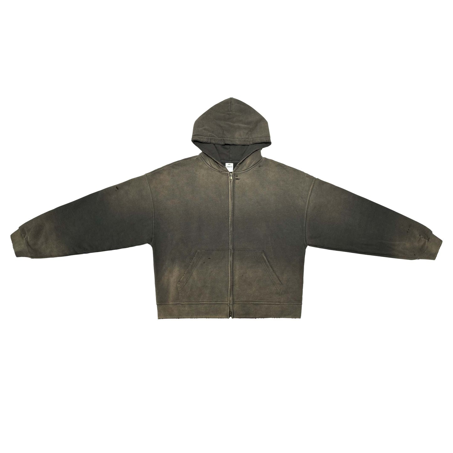 Sweat zippé oversized personnalisable - White Brand 430g | Stamped
