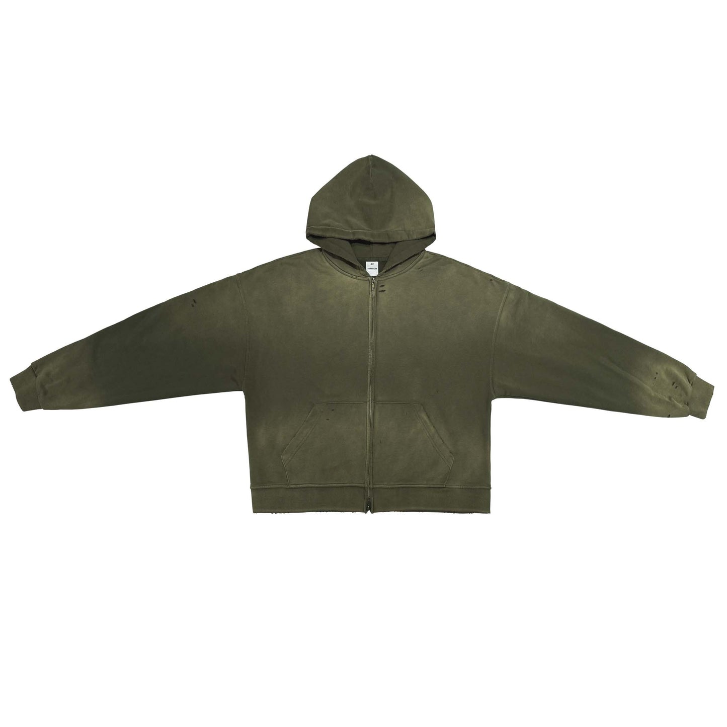 Sweat zippé oversized personnalisable - White Brand 430g | Stamped