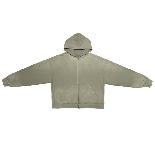 Sweat zippé oversized personnalisable - White Brand 430g | Stamped