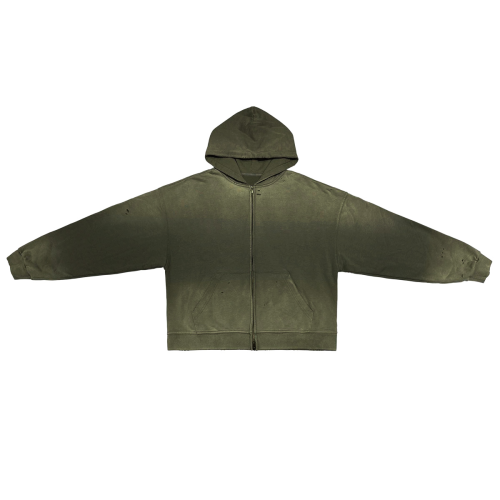 Sweat zippé oversized personnalisable - White Brand 430g | Stamped