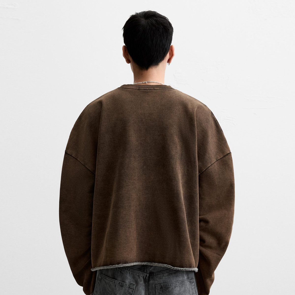Sweatshirt cropped 440GSM unisexe – effet vintage streetwear | Stamped