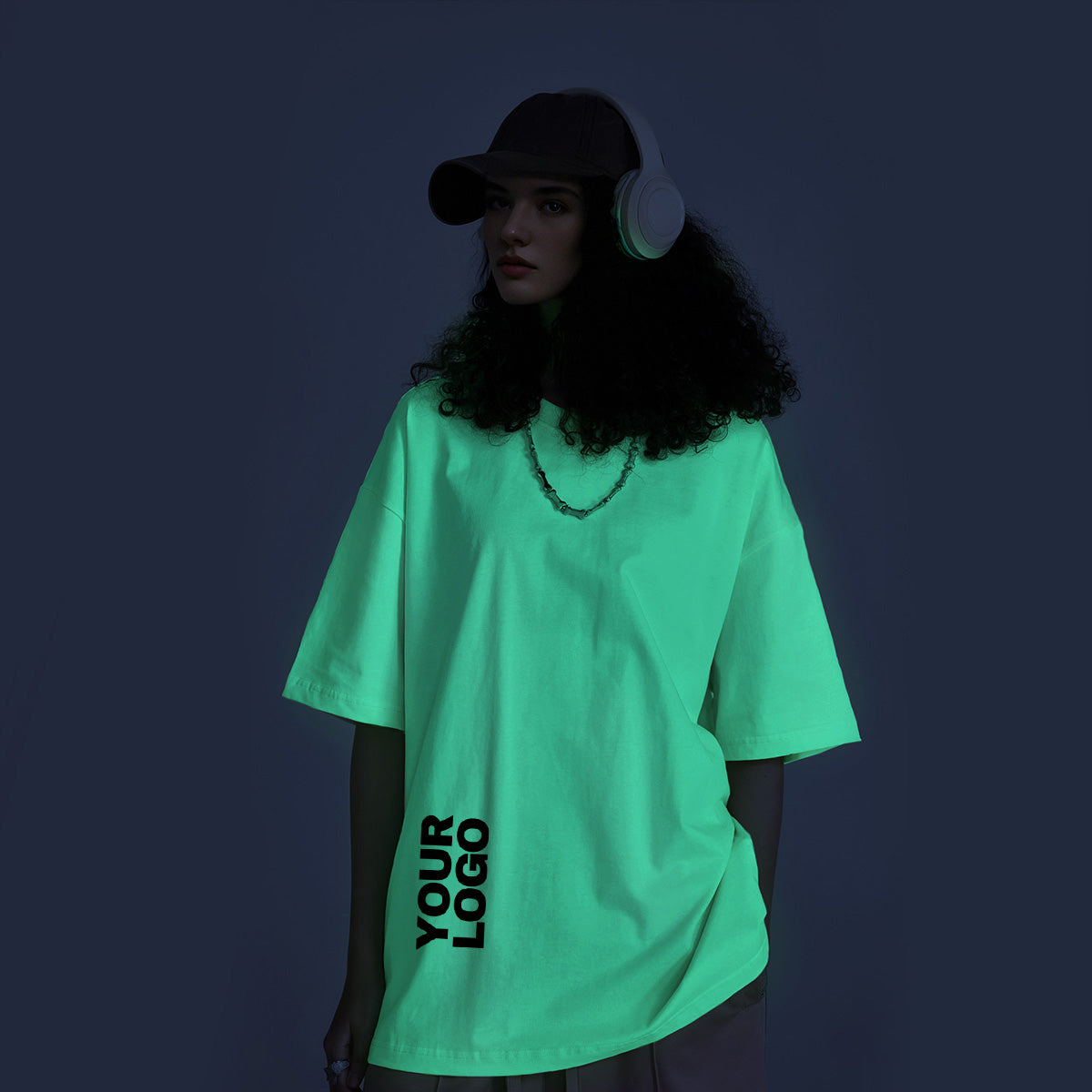 Unisex Glow in the Dark Oversized T-Shirt(240GSM)