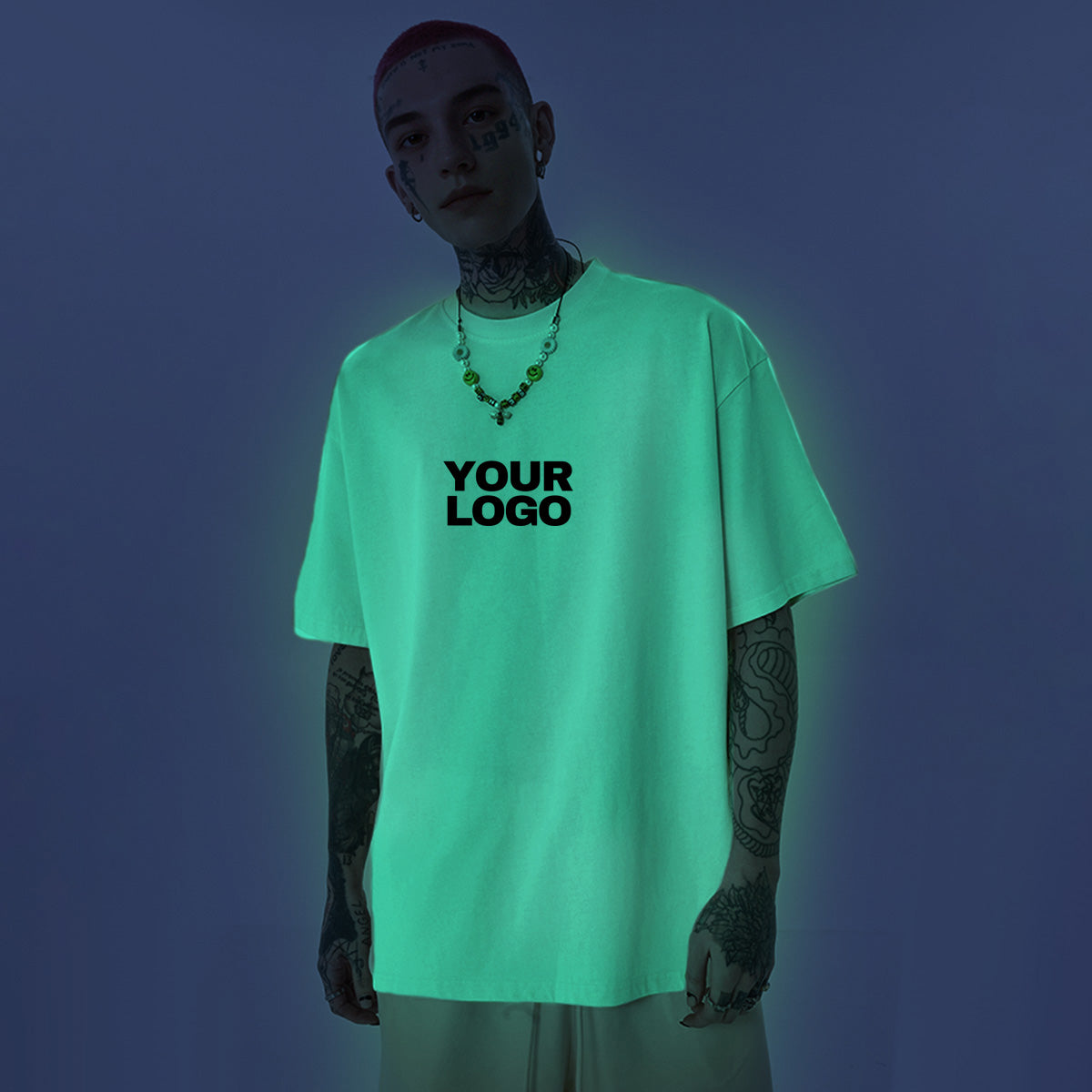 Unisex Glow in the Dark Oversized T-Shirt(240GSM)